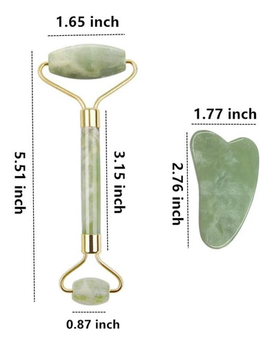 Rodillo De Jade Para De Masaje De Raspado Gua Sha De La Cara