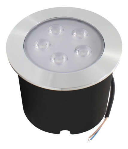 Balizador Spot Led Embutir Chao Piso Jardim 5w Ip66 Cor da cúpula Branco Quente Cor da estrutura Preto