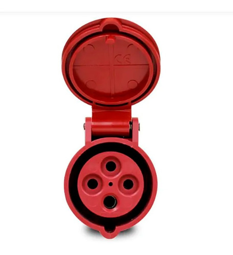 Tomada Pendente Acoplamento 3p+t 16a 6h 380vac Vermelha Ip44