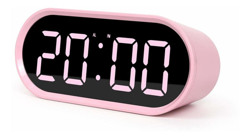 Mooas Reloj Despertador Led Con Espejo Pop, Reloj Led, Alarm