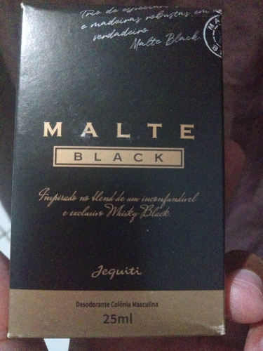 Colônia Masculina Malte Black, 25mloriginal Jequiti 