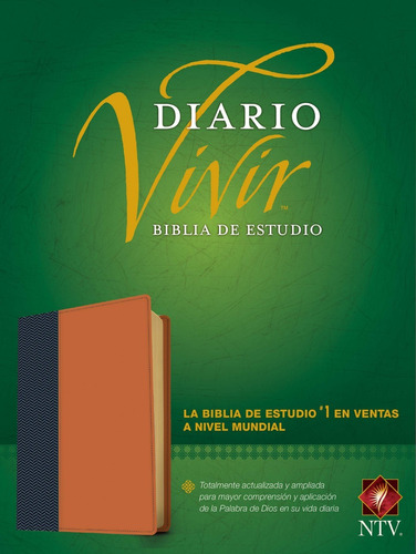 Biblia Edición Estudio Diario Vivir Ntv Imit Piel Azul/cafe