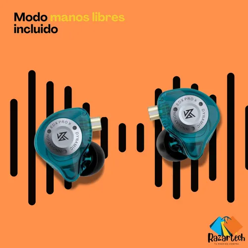 Auriculares Kz Edx Pro X Color Cyan Diseño Dinámico