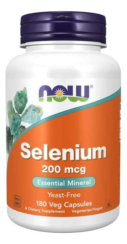 Selenium 200 Mcg - Now Foods - 180 Capsulas Veganas