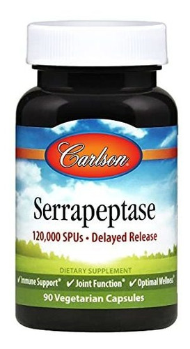 Carlson - Serrapeptase, 120000 Spus - Liberación Retardada,