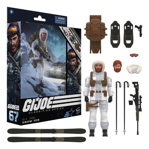 Serie clasificada Snow Job de Gi Joe Hasbro, 15 cm, comandos en acción