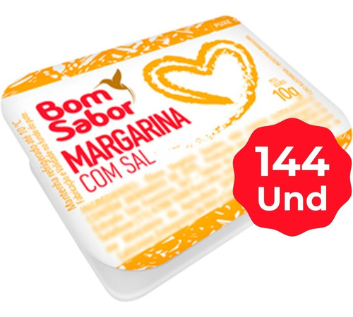 Margarina Bom Sabor 10g Blister Sachê 144un - Caixa Fechada