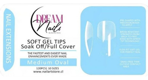 Tips Soft Gel - Medium Oval - Dream Nails (120pcs)