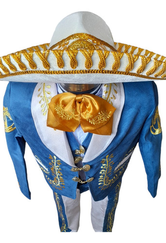 Traje Charro Bordado De Lujo, Camisa, Sombrero ,moño Bordado