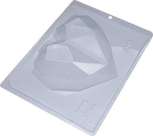 Imagen 1 de 3 de Molde Bwb Corazon Facetado 500g / Lauacu