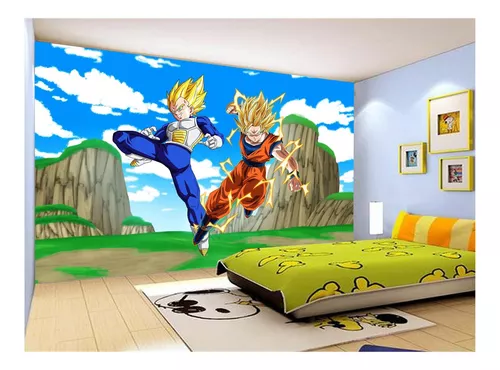 Dragon Ball Z Goku Adesivos de Parede Crianças Papel De Parede Dos