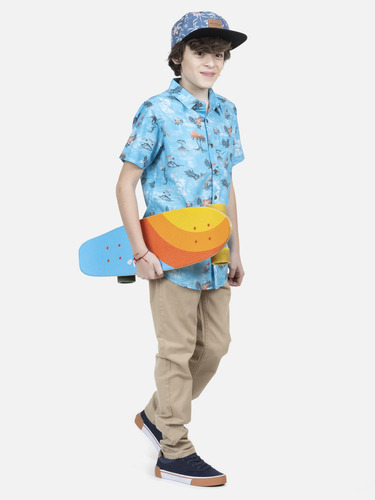 Camisa Juvenil Turquesa 5c938-mv22 Maui And Sons