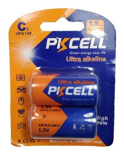 Pack 2 Baterias Ultra Alkalinas Pikcell C2 Lr14 1.5v