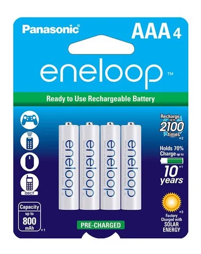 PANASONIC BATERIAS ENELOOP AAA 4 PK 800 MAH