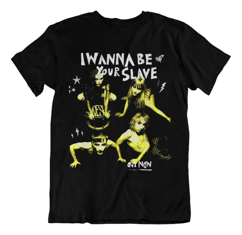 Playera Maneskin, I Wanna Be Your Slave.