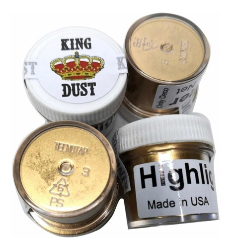 Imagen 2 de 4 de Colorante En Polvo Dorado Comestible King Dust