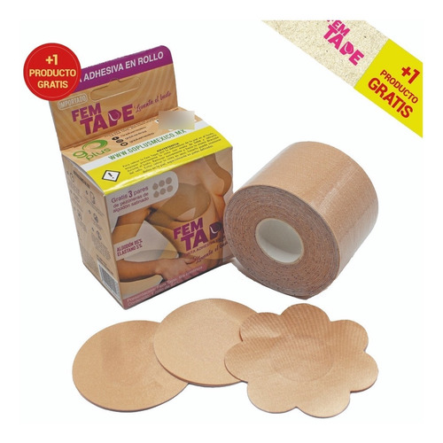 Imagen 1 de 10 de Cinta Adhesiva Para Levantamiento De Busto Fem Tape 5 Mts