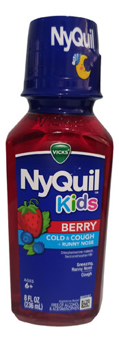 Jarabe Vicks Nyquil Kids (noche) Congestión Nasal, Tos 236ml