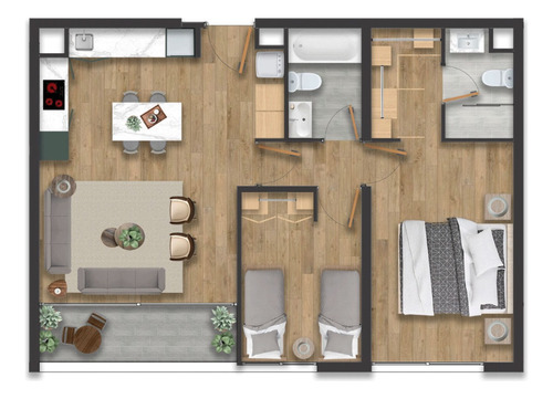 Nuevos Y Modernos Deptos. 70 M2 / 2d / 2b / Manquehue Norte