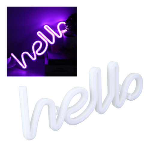 Letrero Led Con Luz De Neón, Letras De Saludo, Decoración De