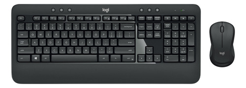 Kit De Teclado Y Mouse Inalámbrico Logitech Mk540 Español De Color Negro