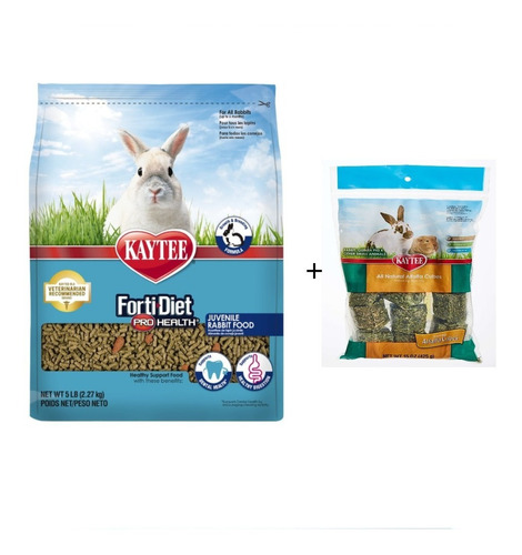 Alimento Kaytee Forti D Conejos Juveniles 2.27 Kg + Alfalfa