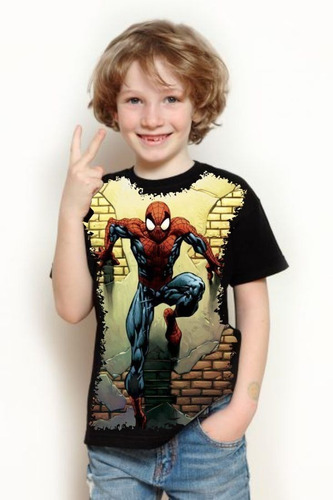 Camiseta Criança Frete Grátis Super Herói Homem Aranha