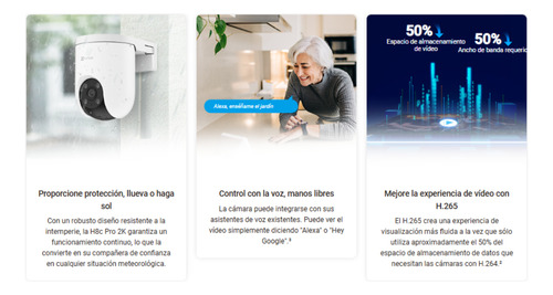 Cámara Seguridad 360° Wifi H8c Pro 2k Vigilancia Ezviz