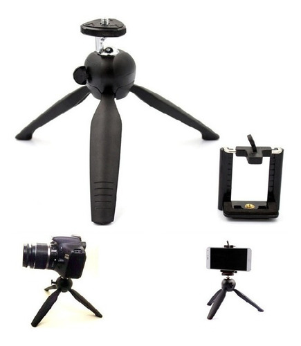 Mini Trípode Firme Soporte + Adaptador Celular Cámara