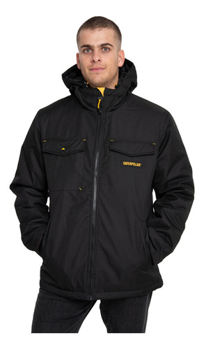 Chaqueta Hombre Heavyweight Insulated Hooded Negro Cat