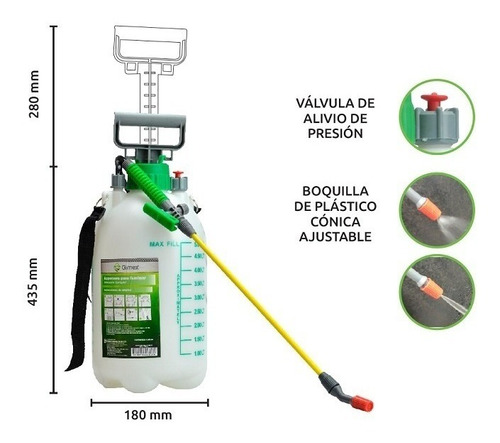 Aspersora Para Fumigar 5l Casa Trabajo Nuevoplus