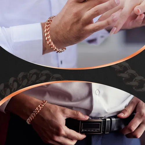Tondiamo - Pulsera De Cobre Para Hombre, Regalo De San