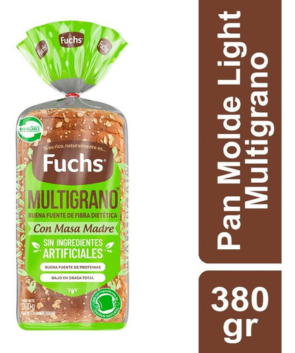 Pan De Molde Multigrano Fuchs 350gr(2 Display)-super