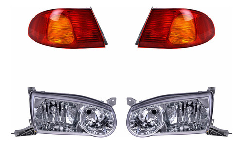 Set Calaveras + Faros Depo Toyota Corolla 2001-2002