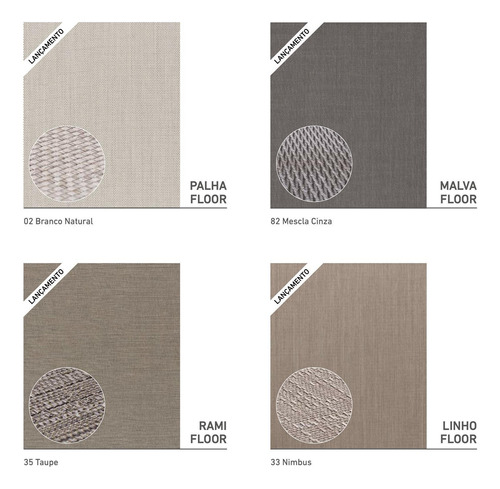 Tapete Ibiza Rami 35 Taupe 100x150 Pvc In/outdoor Antiderrap