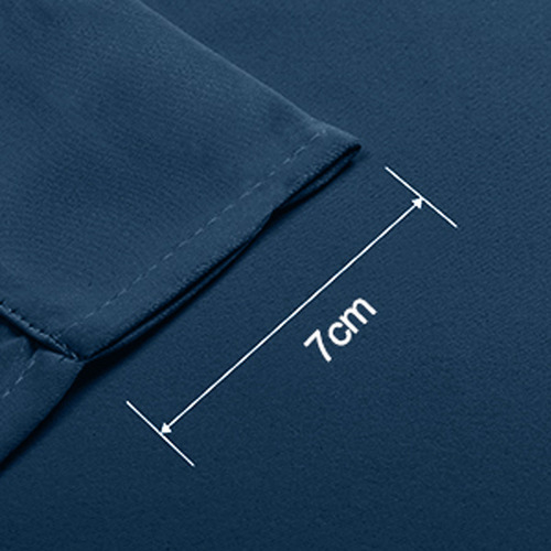 NANWEI Cortinas Blackout con bolsillo para varilla para recamara sala Premium 270X215cm 2 Paneles Aislamiento térmico y Reducción de ruido Tela impermeable Azul