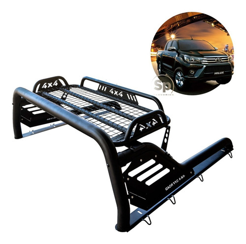 Imagen 1 de 5 de Roll Bar M2 Con Canastilla Toyota Hilux 2016/2020