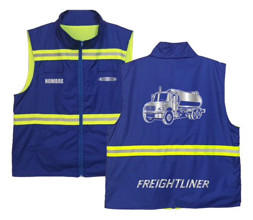 Chaleco Freightliner Pipa De Agua Vinil Reflejante 