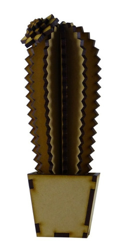 Cactus De Madera Para Souvenir O Decorar