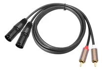 Comprar Cable Audio Profesional Djs Para 2 Xlr Plug A 2 Rca ,1.5 M