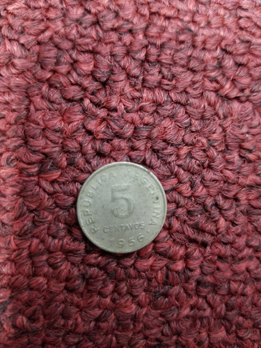 Moneda De Argentina - 5 Centavos - 1956