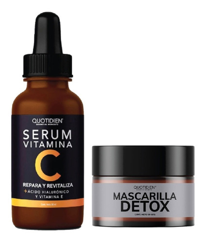 Imagen 1 de 7 de 1 Serum Vitamina C + 1 Mascarilla Detox - Cuidado Facial