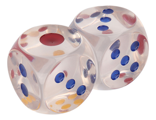 Juego De Dados De Plástico, 2 Unidades, Transparentes, Imper