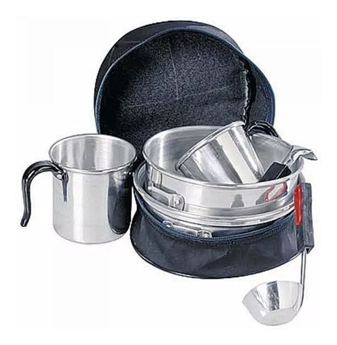 Imagen 2 de 6 de Marmita Brogas 2 Personas Mochilero Camping Set De Cocina 8p