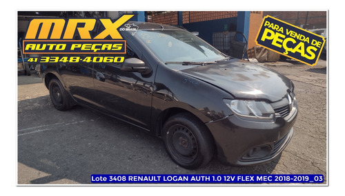 Sucata Renault Logan Auth 1.0 3cc Flex 2019 Pecas