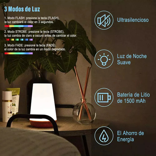 A Luz Nocturna Táctil Recargable - Bombillas Led De 13
