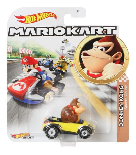 Hot Wheels Mario Kart Donkey Kong E Carro Sports Coupe Gbg25