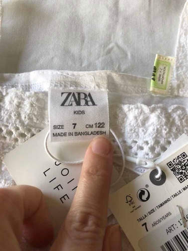 Remera Zara Talle 7 Nueva!