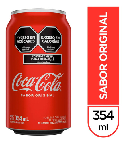 Coca Cola Lata 354ml Original Pack X6 Gaseosa Zetta Bebidas