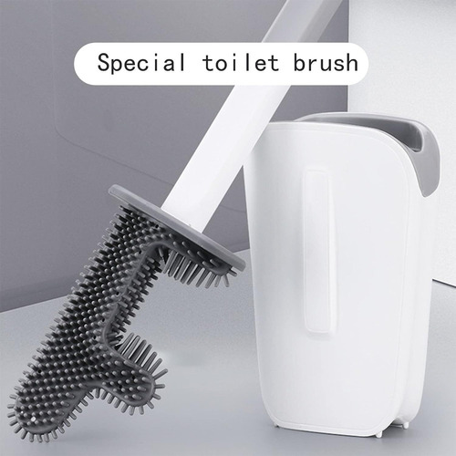 Sqd Escobilla De Baño Cactus, Mango Largo De Silicona Con